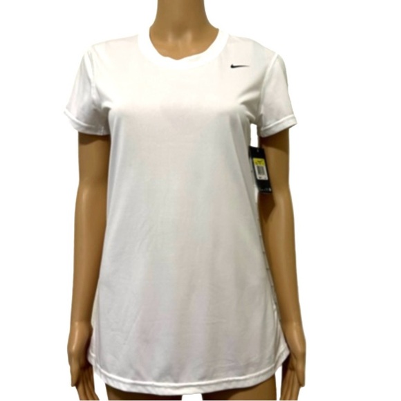 Nike Dri-Fit Women’s White Short Sleeve Workout Top Small - Picture 1 of 6